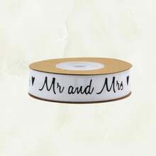 Cinta De AlgodóN Para Boda Y DecoracióN De Fiesta ListóN Decorativo Con DiseñO Mr and Miss Ideal Para Manualidades Envolturas Y Adornos Rollo De 393.70In - 1 - Ver 6