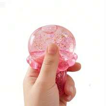 Jellyfish Squishy Relaxation Accessory, Silicone Octopus Water Squeeze Play Supply, Slow Rebound Stress Relief Gadget, Portable Sensory Squeeze Item For Tension Release & Emotional Relaxation, Suitable For Home, Office And Daily Leisure - Màu xanh lam - Xem 6