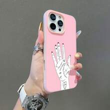 Lectura de la palma de la mano rosa, celebridades y cultura pop.funda de teléfono Fundas compatibles con ,Apple,VIVO,OPPO,,, y Honor.Fabricadas en silicona TPU,ofrecen protección contra golpes y caídas. - Rosa - Ver 5
