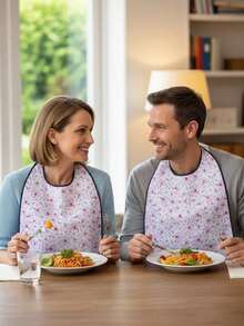 Senior Anti-Leakage Bib, Meal Care Bib, Anti-Oil Splash Feeding Apron, Multi-Function Protective Clothing Cover - Multicolor - View 10
