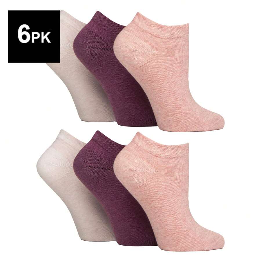 IOMI - 6 Pairs Womens Diabetic Trainer Socks Extra Wide Ankle Socks For Swollen Feet - Multicolor - View 1