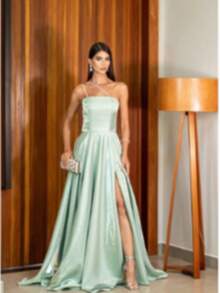 vestidos para festa elegante ref023 - Verde Menta - Visão 2