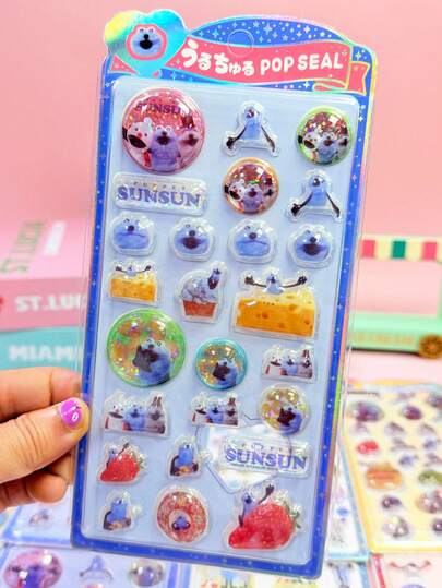 Nhãn dán nổi 3D, Nhãn dán hoạt hình động vật dễ thương, Nhãn dán nổi 3D lập thể phiên bản Q của Nhật Bản, Nhãn dán phần thưởng cho trẻ em, Nhãn dán trang trí sổ kế hoạch tự làm, Nhãn dán hoạt hình nổi 3D, Nhãn dán động vật dễ thương phù hợp cho bé gái và trẻ em, Nhãn dán pha lê, Nhãn dán sổ kế hoạch tự làm, Ốp điện thoại, Nhãn dán trang trí máy tính bảng pha lê, Trang trí bàn làm việc, Trang trí cốc nước
