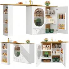 Um 360° Drehbarer Bartisch, Stehtisch (Korpus 138 - White - View 2