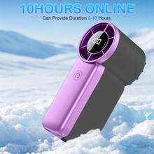 Mini Handheld Turbo Fan, Portable Travel Fan, Lightweight & Quiet Design, High-Speed Airflow, USB Rechargeable, Suitable For Camping, Vacation, Travel, Beach, Essential For Summer - Multicolor - View 3