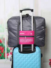 1pc Multi-Functional Portable Foldable Travel Storage Large Capacity Handheld Trolley Luggage Organizer Bag, Travel Essentials - Multicolor - View 4