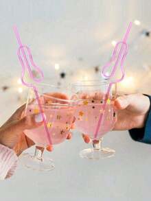 1/5/10pcs Fun Hen Party Straws, Bachelorette Party Decorative Straw,Cartoon Art Shape Plastic Straw,Reusable Plastic Drinking Straws,Wedding Party Straw,Ideal Bridal Gifts,For Festive Parties,Jazzing Up The Breakfast Milk Or Juice - A - View 4