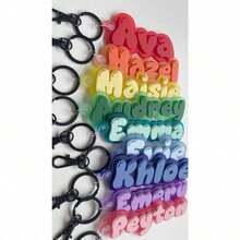 1PC Personalized Acrylic Keychain, Customizable For Team Member Gifts, Suitable For Handbag, Backpack Decoration, Gift Bag Tag, Fashion Gift For Women - Multicolor - View 4