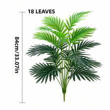 1株18叶人造散尾葵，无需维护，室内/室外皆宜，是婚礼、酒店、花园、乔迁、节日等场合的理想装饰，逼真的仿真植物。 - 彩色 - 查看 1