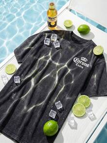 The New American-Style 100% Pure Cotton T-Shirt Suitable For Both Men And Women. Fun And Retro Premium Beer, Fresh Lime, A Perfect Moment! Cartoon Letter Pattern Printing. Street Korean-Style Loose And Versatile Y2k Clothing, Abstract Art Style, Retro Washed Pure Cotton Round-Neck T-Shirt, Double-Sided Retro Distressed Patterns. 90s Nostalgic American Street Style. Easily Create Retro Casual Clothing. Suitable For Daily Commuting, Casual Outings, Beach Vacations, Music Festivals, Holiday Gifts. Classic Retro-Style Women's Clothing. Four-Season Universal Comfortable T-Shirts For Both Men And Women. Printed T-Shirts For Men And Women. - màu đen - Xem 5