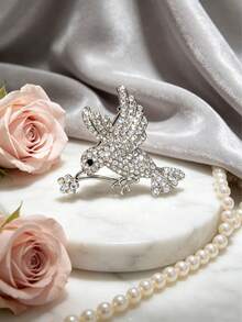 半枚蜂鸟胸针 + 猫咪胸针套装 | 闪亮水钻首饰 | 送给妈妈的完美礼物 - 彩色 - 查看 4