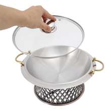 ZhdnBhnos Chafing Dish Buffet, Stainless Steel Buffet Chafer, Warmers Container With Support Frame, Lid, Handle And Fuel Holder For Parties Events Wedding Restaurant (Bronze Color) - VARIANT__1 - View 5