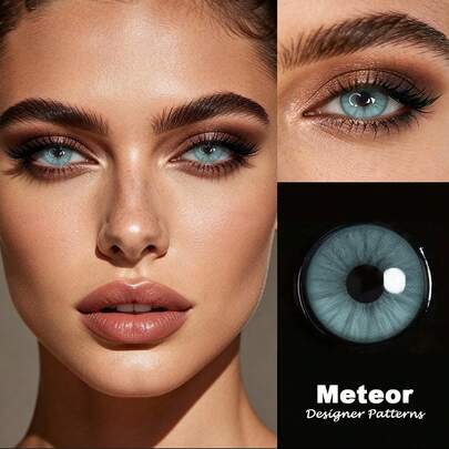  LEERMOO Natural Annual Disposable Comfortable Contact Lens, Suitable For Students' Daily Life, Festivals, Halloween Costumes And Role-Playing, Pride Events, Etc.