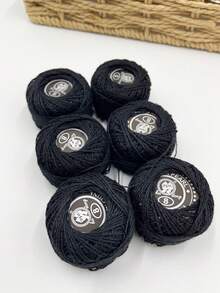 6pcs/Pack Solid Color Lace Thread, 25m Mini Spool Per Roll, White/Pink/Black 4 Colors Available, High-Quality Polyester Thread, Vibrant Color, Non-Pilling And Fade Resistant, Suitable For Garment Edging, Jewelry Making, Micro Weaving - Monochrome Lace Thread - View 13