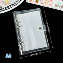 1 cuốn sổ kế hoạch trong suốt khổ A6, sổ tay bìa mềm gáy xoắn đơn trong suốt, sổ dán sticker trong suốt, sổ kế hoạch tự làm, sổ lưu trữ sticker Filofax dung lượng lớn, giấy trong suốt chất liệu PP, thích hợp để đựng thẻ mini hình thần tượng, dùng cho album thần tượng, sổ lưu niệm, đồ dùng lập kế hoạch, bộ sưu tập sticker, trang trí móng tay, đựng tiền xu và hóa đơn, đồ dùng học tập, văn phòng phẩm. - A^ - Xem 6