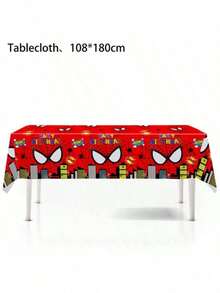 1pc 180 * 108cm Thick Disposable Tablecloth, Suitable For Birthday/Party/Picnic - Multicolor - View 1