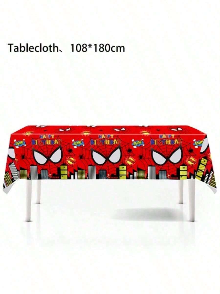 1pc 180 * 108cm Thick Disposable Tablecloth, Suitable For Birthday/Party/Picnic - Multicolor - View 1
