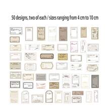Bộ 100 nhãn dán dùng cho sổ tay, album ảnh, nhật ký tự làm, sổ nghệ thuật, thiệp thủ công, dự án quà tặng và sổ ghi chép. - Mảnh duy nhất - Xem 14