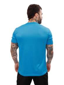 Men's Dry Short Sleeve Gym Training T-Shirt - Baby Blue - View 2