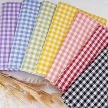 1pc Polyester Small Plaid Printed Fabric, Suitable For Sewing, DIY Crafts, Bows, Clothing, Sofa Pillows, Tablecloths, Home Decor - Multicolor - View 2