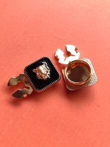 1PC/2PCS Elegant Flower Geometry Button Covers, Shirts Button Cover Clip On Button Covers Fashion Crystal Cufflinks Cover, Suitable For Tuxedo And Wedding Dresses Decoration - Star - View 4