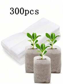 100/200/300 chiếc túi ươm cây bằng vải không dệt, chậu ươm cây bằng vải, vật tư làm vườn, đất trồng và cấy ghép - trắng - Xem 12