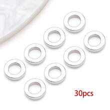 30pcs 18K Gold Plated Flat Closed Jump Rings, Seamless Soldered Rings For DIY Jewelry Making, Metal Connector Rings For Bracelet Necklace Findings - Multicolor - View 17