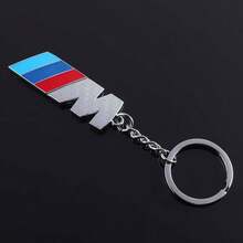 1pc Cross-Border Carbon Fiber Texture Car Logo Metal Keychain Pendant - Car Modification Logo Keychain Accessory - 1PC - View 4