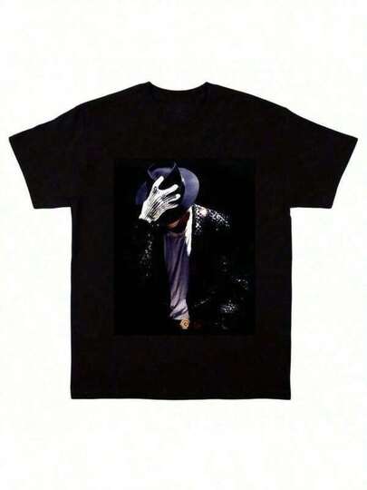 Unisex Adult T-Shirt 2026 Classic 's King Of Style Shirt Black Crew Slogan Bodybuilding Top Boyfriend Style Casual Wear Suitable For All Seasons Graphic Tee Men's Shirts, Jackson Glove Graphic Shirt, Men's And Women's Sports Casual Tee, Y2k Summer Vacation Clothing, Shirts Men's And Women's Graphic Tee Lightly Breathable % Cotton Shirt - Regular Fit Round Neck Casual Attire -, Casual Short Sleeve Round Neck Summer Tops, Medium Stretch Fabric, Comfortable Fit All Seasons, T-Shirt With Unique Pattern, Loose Fit, LSDJSoft Cotton, Casual Everyday Wear, Lightweight, Breathable Fabric, Cute, Perfect For Vacation, Blusas Para Mujer, Playeras De Mujer