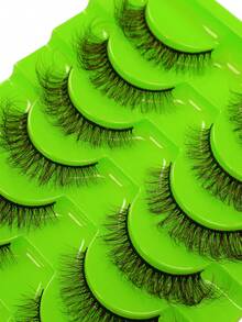 10 Pairs Fluffy European And American Style Thick Curly Daily/Stage Use One-Piece Big Eye Black Lashes False Eyelashes - View 5
