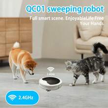 App-Controlled Robotic Vacuum Cleaner, Automatic Path Planning, Powerful Suction, Multi-Surface Cleaning For Hardwood Floors & Carpets, Efficient Dust Removal, Smart Cleaning For Home Environment - Pearl White - View 2