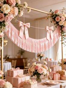 2 pièces Rideaux à franges de paillettes rose clair, rideaux à franges métalliques de 1,8 m pour fournitures de fête de jeune fille, toile de fond de photomaton pour fête d'anniversaire, décoration de douche nuptiale, décoration de la Saint-Valentin, fête d'anniversaire de 16 ans pour filles, fête de douche, fête de fiançailles, décorations de fête de jeune fille, banderoles dégradées roses, décoration murale de table de dessert - Voir 1