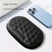 1 pieza Almohadilla de descanso para muñeca de escritorio de computadora ergonómica de espuma de memoria - Cojín de soporte para el brazo cómodo para escribir, jugar y trabajar en la oficina, diseño antideslizante, negro - A - Ver 5