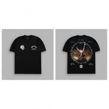 Darcsport T-Shirt, European And American  Brand Short-Sleeve T-Shirt, American Hip-Hop Style, Men's Round-Neck, Loose, Casual Style, Couple's Ins T-Shirt - T250510黑色 - 查看 11