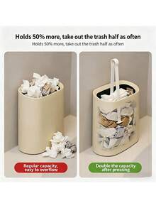1 chiếc kẹp rác mỏng, thùng rác khe hẹp dùng cho phòng tắm, nhà vệ sinh, phòng khách, nhà bếp, phòng ngủ, giỏ đựng giấy cao cấp sang trọng mới. - Một kích thước phù hợp với tất cả - Xem 6