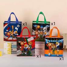 2026 FIFA 世界盃 4件加厚世界盃手提袋，2026 FIFA 世界盃手提袋，雙面印花足球主題不織布手提袋，23*22*11cm，適用於體育賽事、禮品和派對包裝 - 包裝袋 - 查看 9