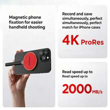 Lenovo Disque SSD portable magnétique US200 (PSSD) - Fixation magnétique pour téléphones portables, USB 3.2, lecture haute vitesse 2000 Mo/s, disque dur portable - Voir 5