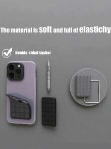 硅胶吸盘手机支架，双面吸盘，多功能背胶，防滑免提，适用于淋浴镜、车载自拍和视频拍摄，兼容、安卓手机，生日礼物，送给家人朋友的手机支架，手机配件 - 多色 - 查看 7