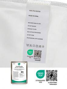 2/3件套缎面床笠套装，包含1件缎面床笠和1/2件缎面枕套，柔软透气，抗皱，提升睡眠质量，奢华酒店风格，礼品之选，适用于单人床、双人床、大号床、特大号床，床笠深度14英寸/35厘米，可机洗，通过Oeko-Tex认证 - 白色 - 查看 11