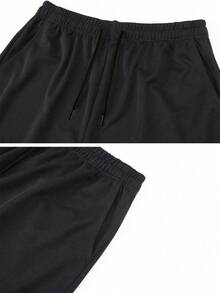 Men's Summer Casual Sports Basketball Outdoor Running Fitness Quick-Dry Shorts - Black - View 5