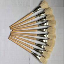 Juego de 7 piezas de brochas de cerámica con mango de madera, brochas para pintura artística, brochas para esmalte de cerámica, brochas de acuarela de cerámica, adecuadas para manualidades, pintura, estudiantes y aficionados - Conjuntos - Ver 11