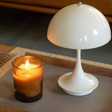 1pc Mushroom Shaped LED Desk Lamp With Charger, 3 Color Temperatures Adjustable, Suitable For Home Decor, Bedroom, Office And More - Multicolor - View 6