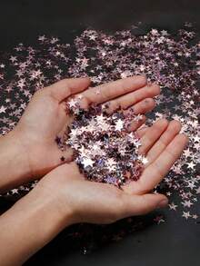 30g/1 Pack Star Confetti, Shiny Metallic Foil Star Confetti Suitable For Party, Wedding, Holiday Decoration, Gift Box Filler (Rose Gold Color, 10mm And 6mm) - Multicolor - View 1