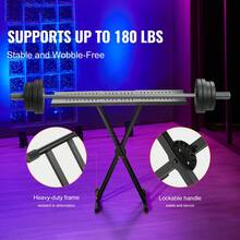 DJ Table Stand, (32"-43") X 18" Portable DJ Laptop And Controller Stand, Lightweight DJ Desk DJ Booth Adjustable Height DJ Stand, Foldable Double-X Keyboard Stand & Tabletop, Audio Mixer Stand - (32"-43") X 18" - View 2