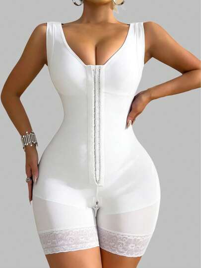 1 Stück Jumpsuit Formwäsche für Damen, enge Bauchkontrolle Po anhebender Reißverschluss Ganzkörperanzug