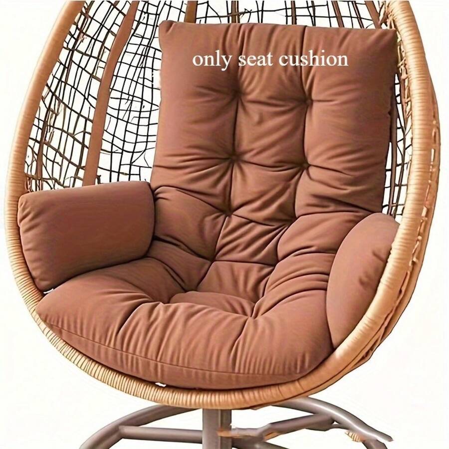 1 Piece Of Patio Furniture Chair Cushion, Armrest Rocking Chair Cushion, Thickened Soft Cushion With Backrest Design, Suitable For Indoor And Outdoor Use, Rocking Sofa Cushion (Seat Cushion Only). - 黑色 - 查看 1