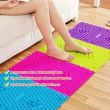 加强型穴位按摩足垫套装，包含足底按摩袜、TPE材质足部按摩垫（带密集按摩点），可自由组合，适用于家庭保健 - 加強版 - 查看 2