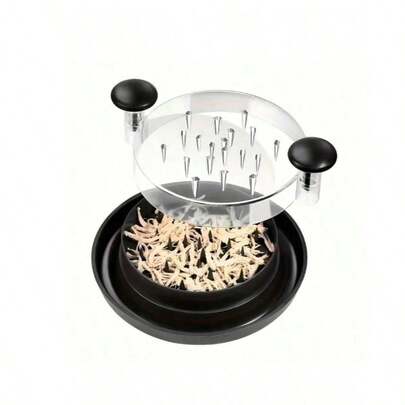 鸡肉丝刨丝器，旋转式设计，带防滑耐用盖，透明盖，适用于猪肉、牛肉、鸡肉等肉类。