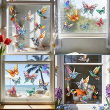 1/2pcs Colorful Butterfly Pattern Static Cling Glass Sticker, Self-Adhesive Removable PVC Decal For Living Room, Bedroom, Office Window, Balcony Sliding Door Decoration, DIY Home Decor - Butterfly Window Stickers - View 1