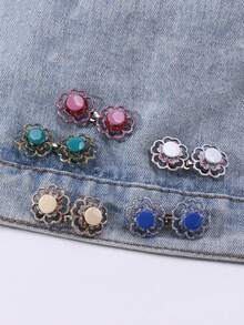 1Pc Invisible Adjustable Waist Reduction Buckle Pin (Without Cardboard) - Multicolor - View 3